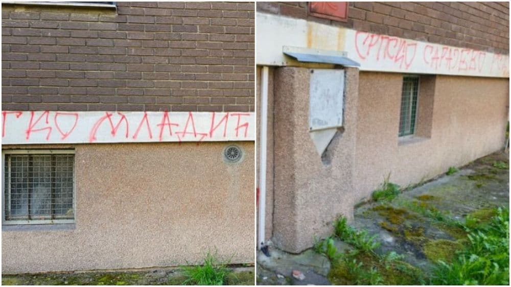 Grafiti koji veličaju ratne zločince osvanuli na Dobrinji