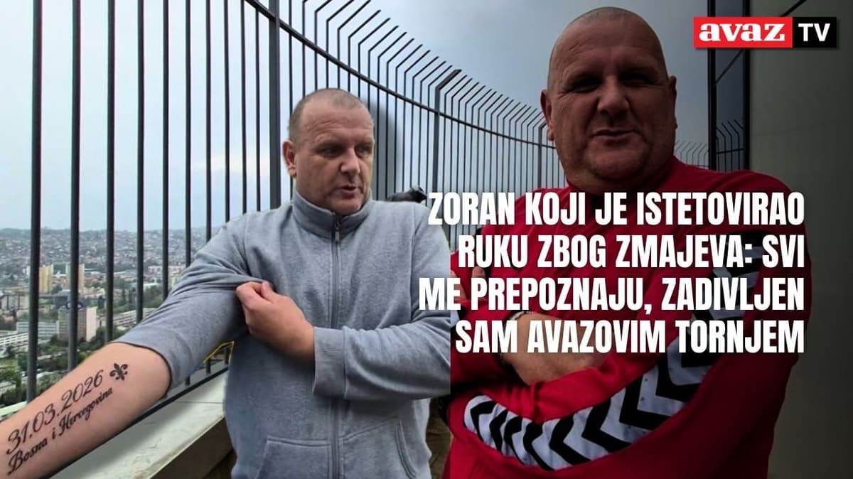 Zoran istetovirao ruku zbog Zmajeva, oduševljen Avazovim tornjem
