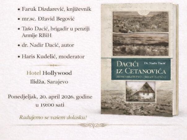 Promocija knjige "Dacići iz Cetanovića" u Sarajevu