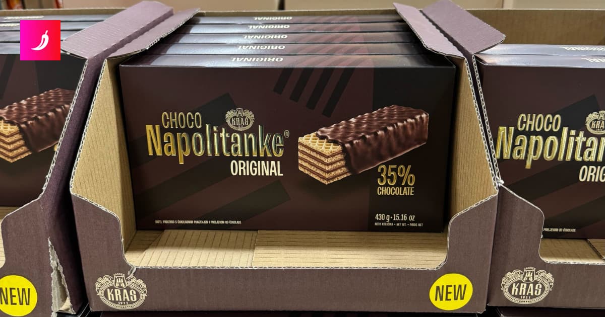 Kraš prilagodio gramažu čokoladnih napolitanki zbog novog pakiranja