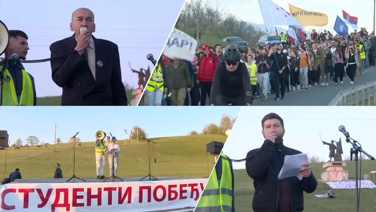 Studenti kreću u "ustanički marš“ od Gornjeg Milanovca do Takova