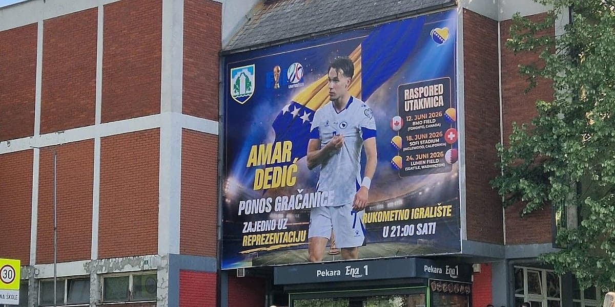Amar Dedić dobio bilbord u Gračanici, najavljeno zajedničko gledanje utakmica SP-a