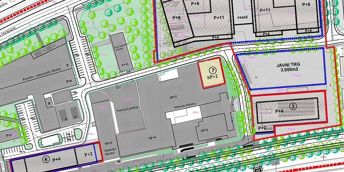 Protesti ispred Vijećnice: UNSA se protivi planu "Kvadrant C"