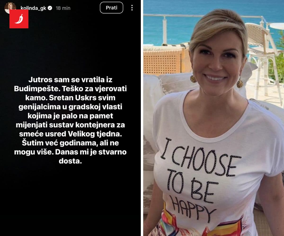 Kolinda Grabar-Kitarović kritizira stanje otpada u Zagrebu