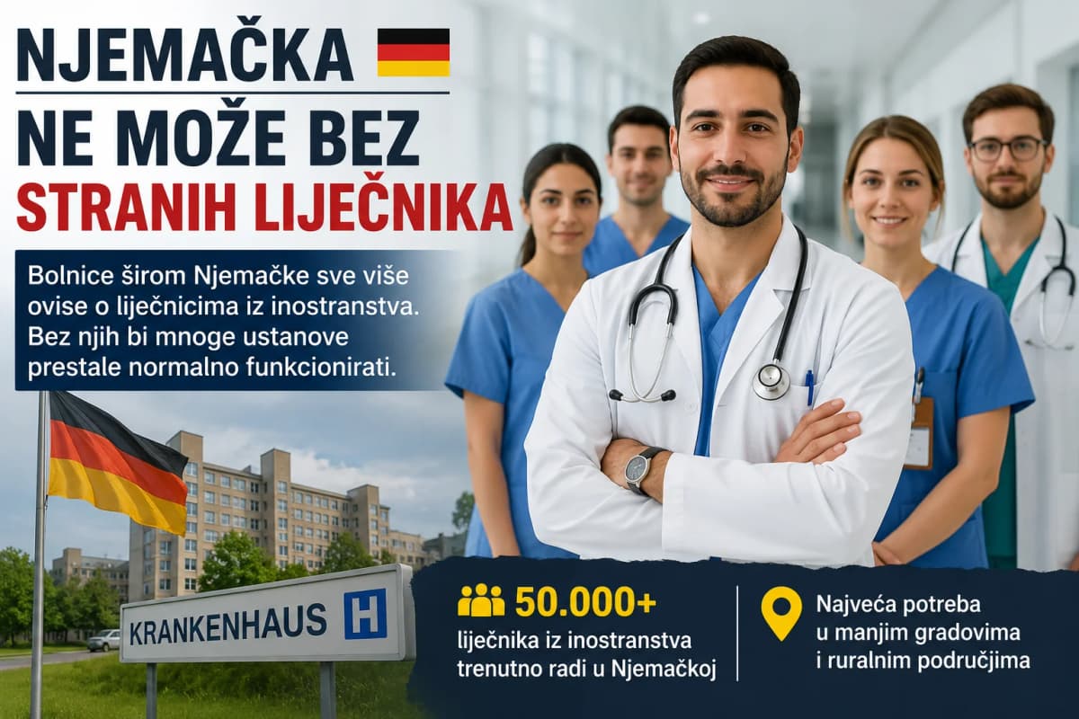 Njemačka ne može bez stranih liječnika: Balkanci među najtraženijim kadrom